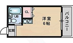 ヴィラ・オハラ ワンルームの間取図画像