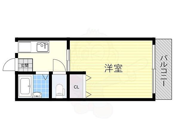 大阪府吹田市昭和町(賃貸マンション1K・5階・26.00㎡)の写真 その2