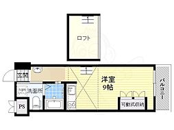 JR東海道・山陽本線 吹田駅 徒歩3分の賃貸マンション 7階ワンルームの間取り