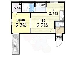 大阪府吹田市岸部中３丁目23番3号（賃貸アパート1LDK・1階・37.22㎡） その2