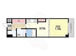 JR東海道・山陽本線 岸辺駅 徒歩6分の賃貸マンション 5階1DKの間取り