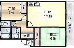 竹谷コープ 2LDKの間取図画像