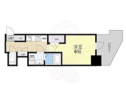 JR東海道・山陽本線 岸辺駅 徒歩4分の賃貸マンション 9階1Kの間取り