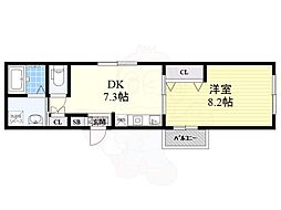グランディール 1DKの間取図画像