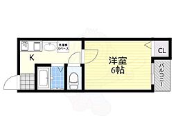 メゾンドアヴニール 1Kの間取図画像