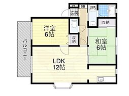 グリーンハイツ万博公園2 2LDKの間取図画像