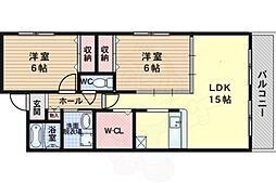 アンフィニ9 2LDKの間取図画像