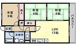 あーばん・おくき 3LDKの間取図画像