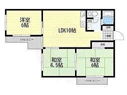 南千里ハイツ 3LDKの間取図画像