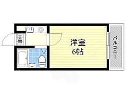 ルポ豊津 1Kの間取図画像