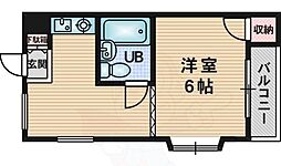 プロミネント相川 1Kの間取図画像
