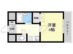チサトハイツ 1Kの間取図画像