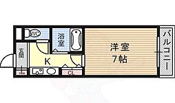 シャトレ豊津2 1Kの間取図画像