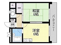 メゾンドオクノ 1DKの間取図画像