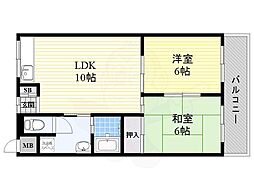 ハイムエクセレント 2LDKの間取図画像