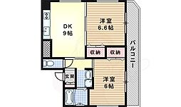 第十関根マンション 2DKの間取図画像