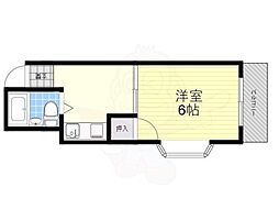 五月が丘ハイツ辻 1DKの間取図画像