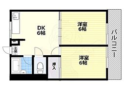第一メゾン・オート 2DKの間取図画像