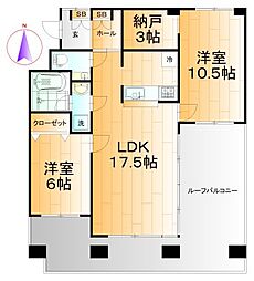 金田第8ビルアネシス館 2LDKの間取図画像