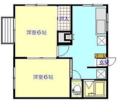 メゾン湖雲 201 ｜ 秋田県秋田市八橋本町3丁目（賃貸アパート2K・2階・38.75㎡） その2