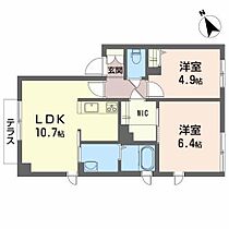 シャーメゾン中園 102 ｜ 秋田県秋田市山王中園町（賃貸アパート2LDK・1階・51.76㎡） その2