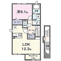 ボヌール・シュテレI 201 ｜ 秋田県秋田市川元むつみ町（賃貸アパート1LDK・2階・50.52㎡） その2