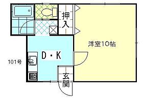 ポートハイム 101 ｜ 秋田県秋田市土崎港東2丁目（賃貸アパート1DK・1階・30.98㎡） その2