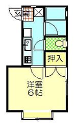 アリックハウス高陽幸町A 1Kの間取図画像