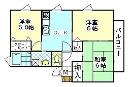 間取図画像 3DK