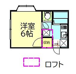 エクセレント壱番館 1Kの間取図画像