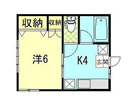 ロフティやりのめ 1Kの間取図画像