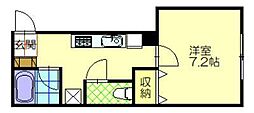 アーバンハイツ新屋駅前F 1Kの間取図画像