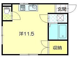 フェアステージみなと ワンルームの間取図画像