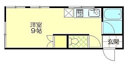 マンションAQUA ワンルームの間取図画像