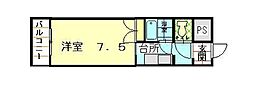 マンション山王 1Kの間取図画像