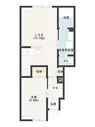 AMA ST 1LDKの間取図画像