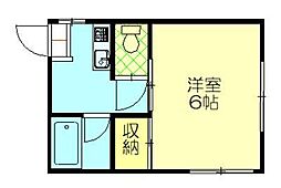 ハイネス熊谷 1Kの間取図画像