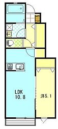 アヴァンス 1LDKの間取図画像