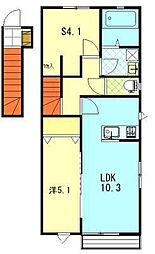 アヴァンス 1SLDKの間取図画像