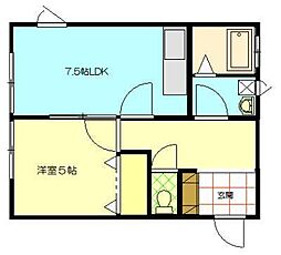 ライブリー 1LDKの間取図画像