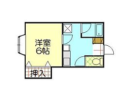 メゾン・ド・パール 1Kの間取図画像