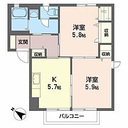 フェリーチェ 2Kの間取図画像