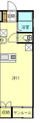 アンソレイユ北の丸 ワンルームの間取図画像