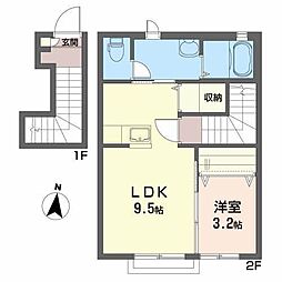 イーストコート 1LDKの間取図画像