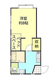 アリック・ハウス伊豆 1Kの間取図画像