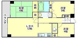 ヴェレーザ登町 3LDKの間取図画像