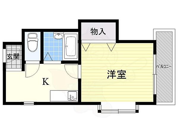 中村10番館 406｜大阪府茨木市中村町(賃貸マンション1K・4階・22.40㎡)の写真 その2