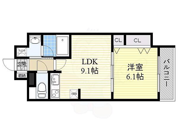 大阪府茨木市双葉町(賃貸マンション1LDK・8階・39.31㎡)の写真 その2