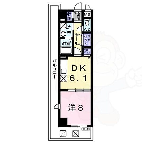 hei stadt ｜大阪府吹田市長野西(賃貸マンション1DK・5階・36.73㎡)の写真 その2