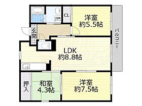 大阪府茨木市平田台3番1号（賃貸マンション3DK・2階・65.56㎡） その2